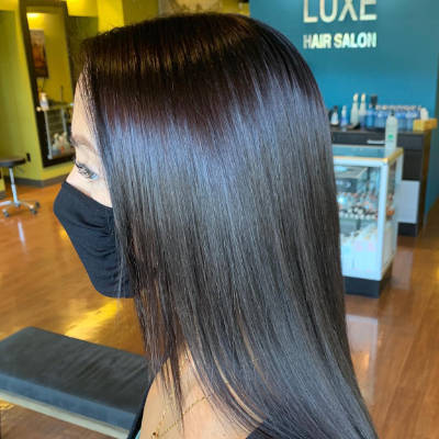 Dark hair style nice cut