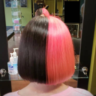 Bi-colour hair cut by Luxe Hair Salon