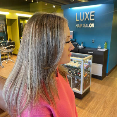 Long hair highlights